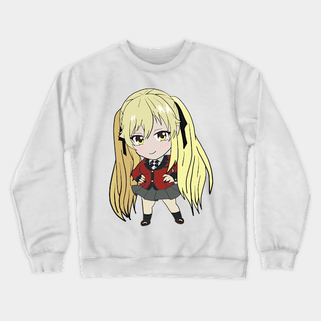 Kakegurui - Mary Saotome Chibi Crewneck Sweatshirt by jenartfart